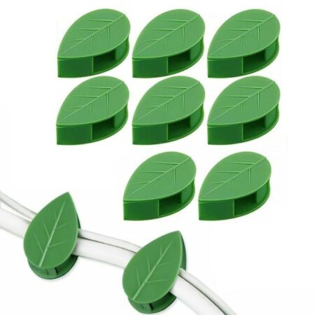 10x Selvklæbende Clips Til Planter Og Kabler Green