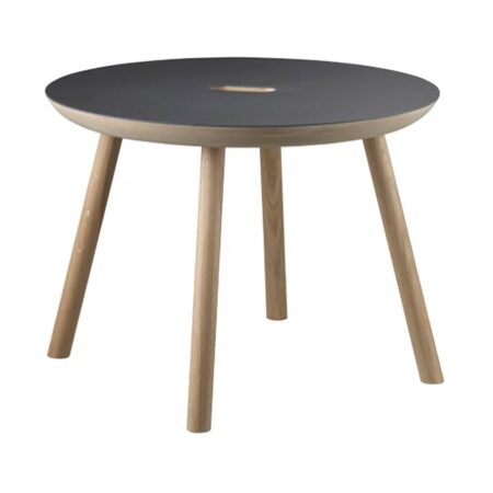 FDB MÃ¸bler / Furniture - D105 Gesja Sofa- & Sidebord - Sofabord - Eg / Nero Linoleum - Sidebord - Ã˜: 50 x H: 35 cm