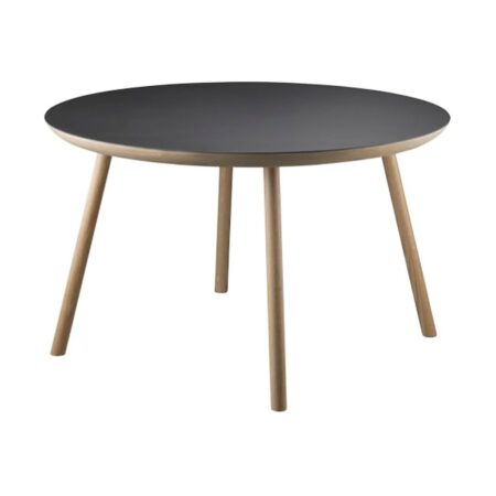 FDB MÃ¸bler / Furniture - D105 Gesja Sofa- & Sidebord - Sofabord - Eg / Nero Linoleum - Sofabord - Ã˜: 75 x H: 45 cm