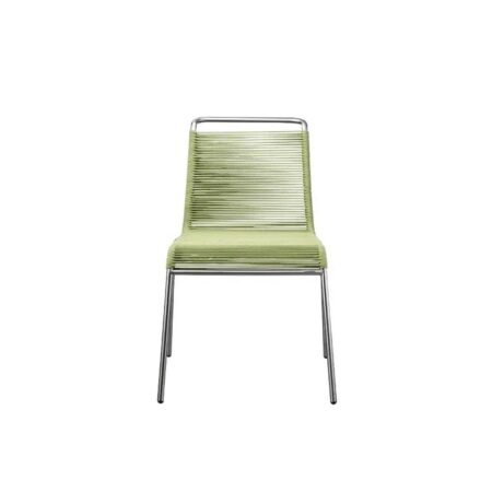 FDB MÃ¸bler / Furniture - M20 Outdoor Chair - Havestol - StÃ¥l / GrÃ¸n meleret - H87 x W54 x D87 cm