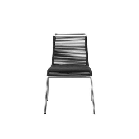 FDB MÃ¸bler / Furniture - M20 Outdoor Chair - Havestol - StÃ¥l / Sort - H87 x W54 x D87 cm