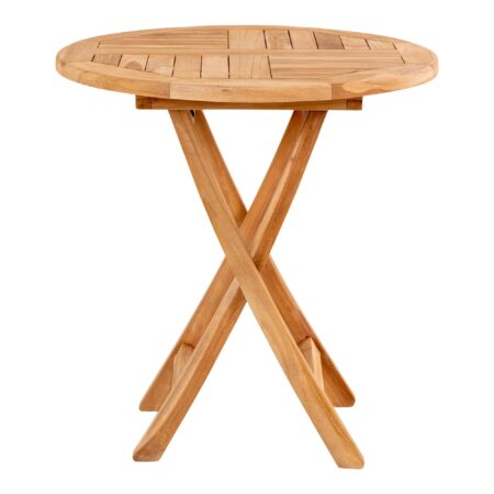 Oviedo Teak Spisebord - havebord i teaktræ, natur, Ø70x75 cm