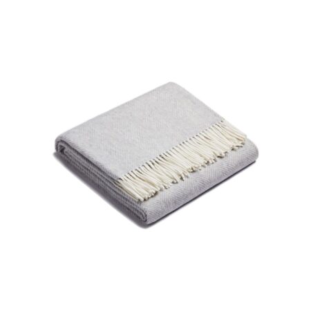 Sibast Furniture - Alpaca Herringbone Throw - Plaid - Grey - W150 x L200 cm