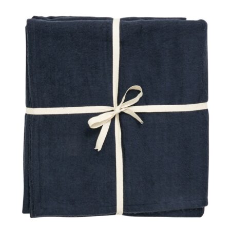 Yoga - Simple Days - YOGA Cotton Blanket - TÃ¦ppe - Dark Blue - L200 x B150 cm