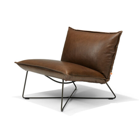 Jess Design Earl Low Back Lounge Chair - Bonanza Dark Tan
