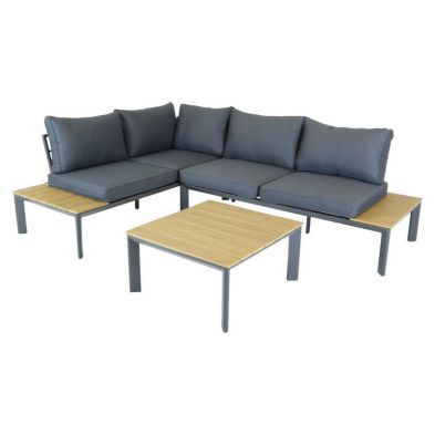 Garden Furniture Set by Wensum - 3 Seats Grey Cushions