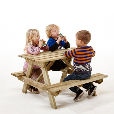Nordic Play - Bord og bænkesæt til børn i trykimprægneret træ