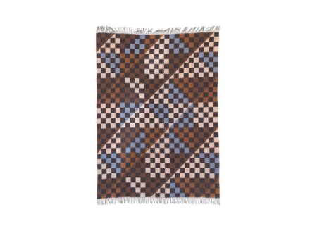 raawii - Patch Plaid - Plaid - Saffron & Blue & White - W150 x L200 cm