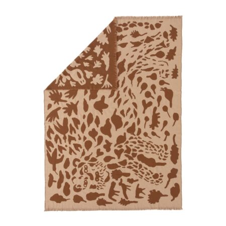 Iittala Oiva Toikka Cheetah uldplaid 130x180 cm Brun