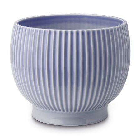 Knabstrup Keramik Knabstrup krukke rillet Ø16,5 cm Lavendelblå