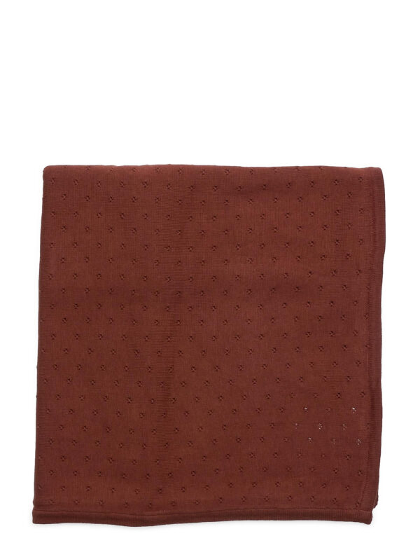 Knit Blanket Home Sleep Time Blankets & Quilts Rød Müsli By Green Cotton*Betinget Tilbud