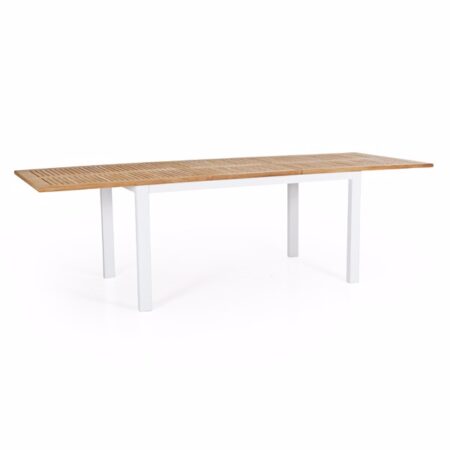 Lyon teak bord 194/ 252 cm hvidt - Havebord - Brafab - Enggården Havemøbler