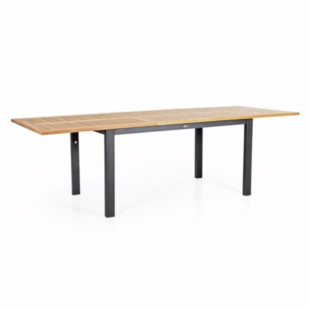 Lyon teak bord 194/ 252 cm sort - Havebord - Brafab - Enggården Havemøbler