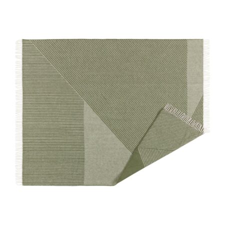 NJRD Stripes uldplaid 130x185 cm Grøn