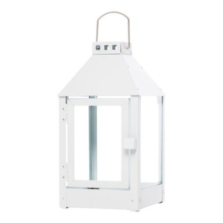 Hvid lanterne i top kvalitet, tilbud. A2 Living 17x17x33 cm mini. - størrelse 17 x 17 x 33,5 cm