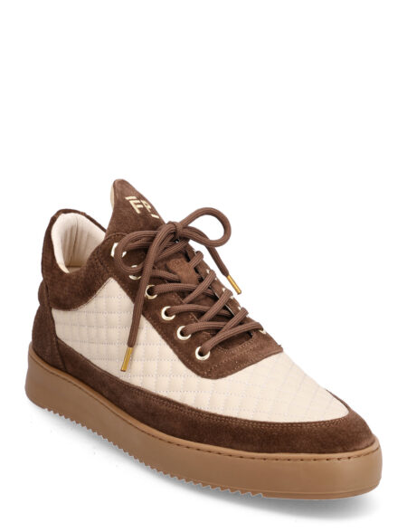 Low Top Quilted Brown Low-top Sneakers Brun Filling Pieces
