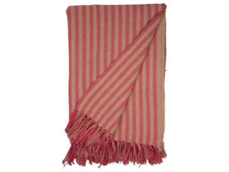 Au Maison, Stripe plaid, Pink, 130x180 cm