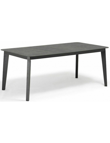 Diva havebord i aluminium og glas 220 x 90 cm - Antracit/Mørkegrå