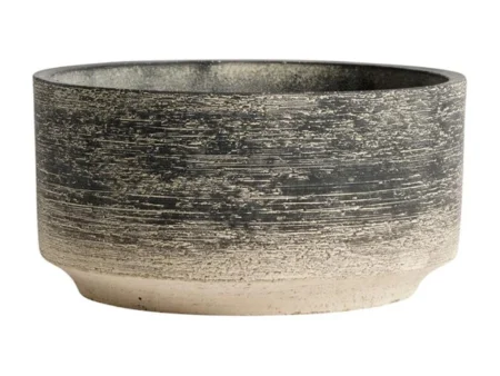 Muubs, Kanji krukke 11, 5, sort/grå, Cement, Ø23xH11,5 cm