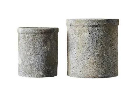 Muubs, Treasure Krukkesæt, 2 stk., Terracotta, grå, Ø18xH21 + Ø23xH25 cm