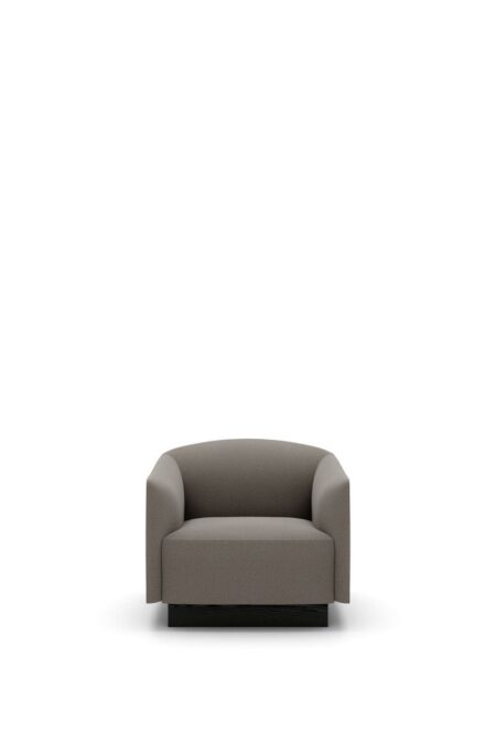 New Works Shore Lounge Chair Plinth SH: 38 cm - Linara/Umber
