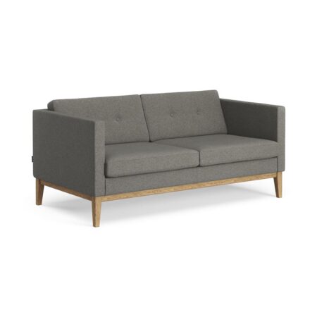 Swedese Madison 2 pers. Sofa med Knapper B: 155 cm - Olieret Eg/Main Line Flax 26