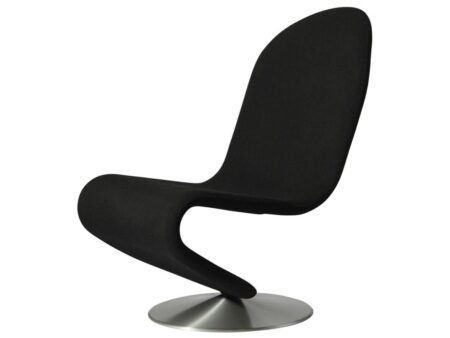 Verpan System 1-2-3 Lounge Chair Standard SH: 38 cm - Hallingdal 200/Aluminium