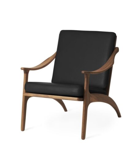 Warm Nordic Lean Back Lounge Chair SH: 41 cm - Teak/Black