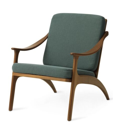 Warm Nordic Lean Back Lounge Chair SH: 41 cm - Teak/Dark Cryan