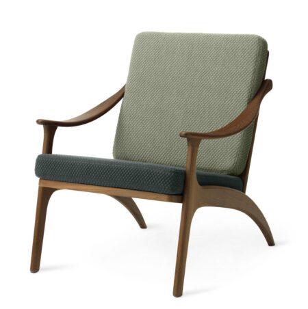 Warm Nordic Lean Back Lounge Chair SH: 41 cm - Teak/Petrol/Sage
