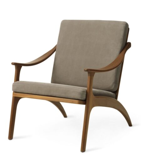 Warm Nordic Lean Back Lounge Chair SH: 41 cm - Teak/Seppia