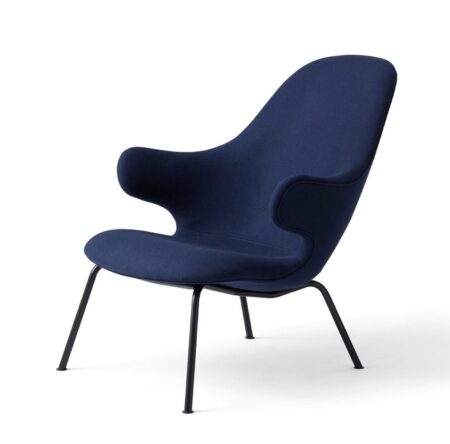 &Tradition Catch JH14 Lounge Chair SH: 36 cm - Black/Blue