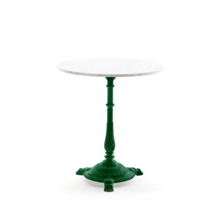 Byarums bruk Classic cafébord Marmor hvid, grønt stativ