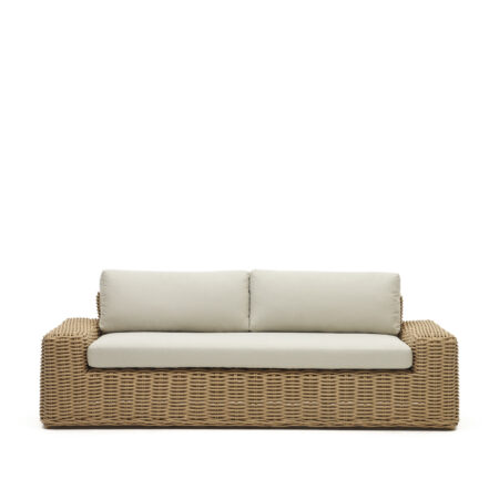 LAFORMA Portlligat 3-personers havesofa, m. hynder - natur syntetisk flet