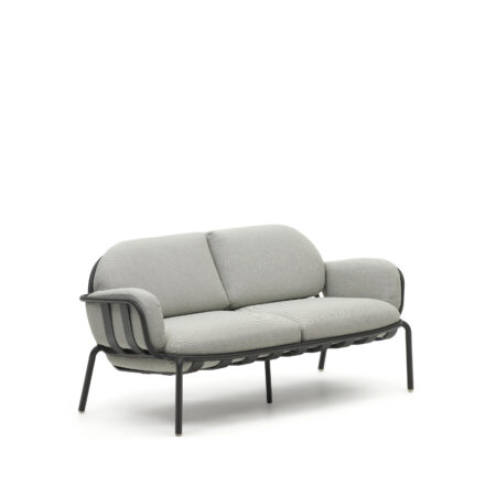 LAFORMA Joncols 2 pers. havesofa, m. grå hynder - grå aluminium