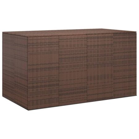 vidaXL hyndeboks 194x100x103 cm polyrattan brun