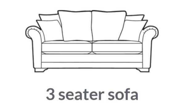 Alstons Franklin 3 Seater Fabric Sofa