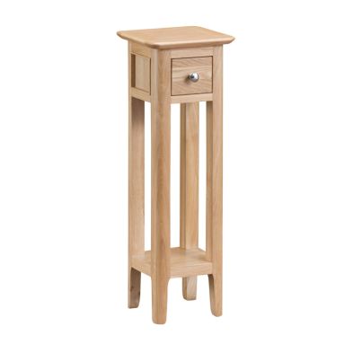 Bayview Plant Stand Table Oak 1 Drawer