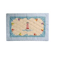 Beach House Small Floor Quilt by Win Green