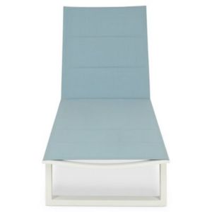 Blooma Bacopia Blue & White Metal Sun Lounger