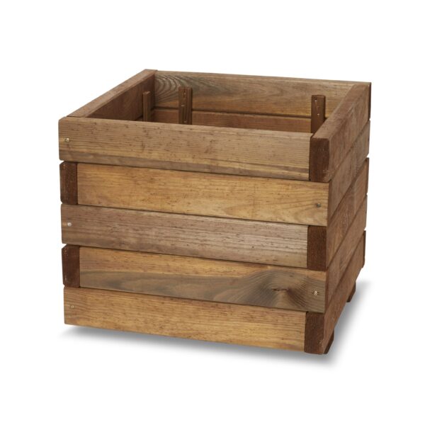 Blooma Bopha Pressure Treated Wood Brown Wooden Square Planter 40Cm