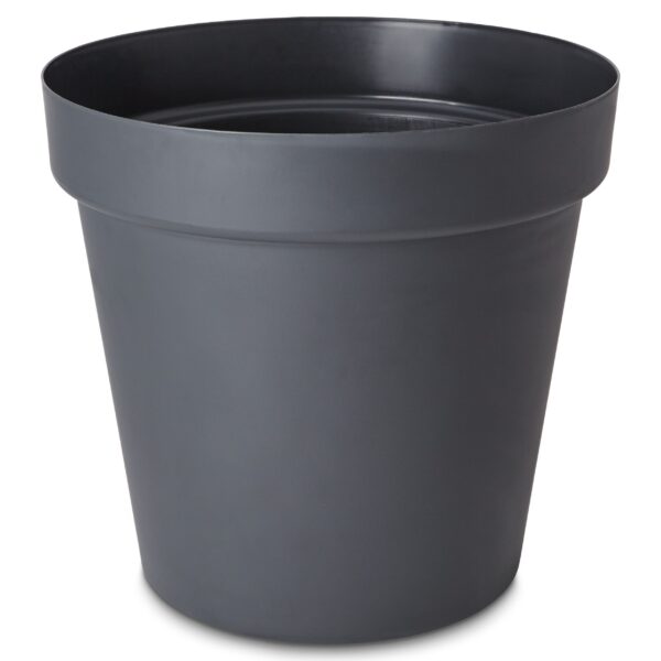 Blooma Nurgul Dark Grey Plastic Round Plant Pot (Dia)58Cm