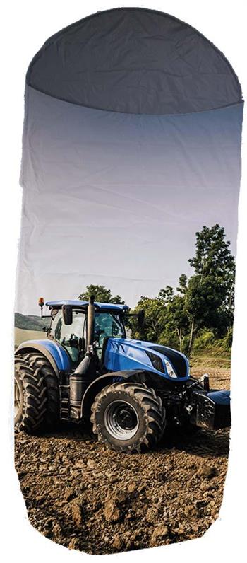 Børnesovepose - Med blå traktor - 70x140 cm - vandafvisende
