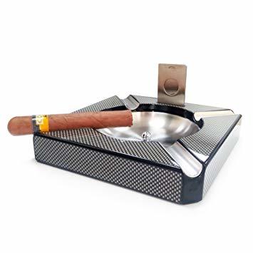 Carbon Fiber Askfat för Cigarrer