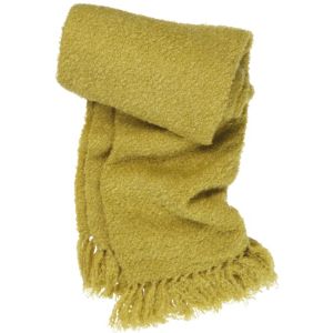 Colours Punica Mustard Yellow Knitted Throw
