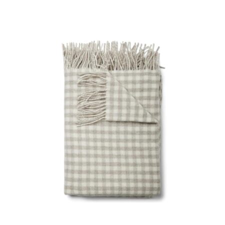 Compliments | Gingham Throw - Grey