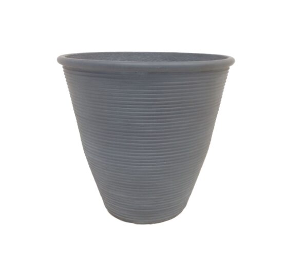 Coral Round Clay Grey Matt Plant Pot (Dia)360mm