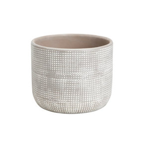 Driftwood Clay Dotted Plant pot (Dia)12cm
