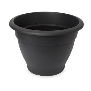 Florus Black Plastic Bell Plant pot (Dia)55cm
