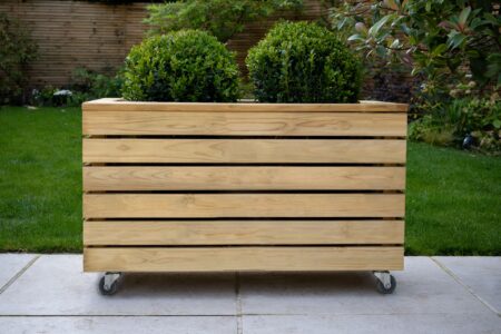 Forest Garden Double Linear Planter with Wheels